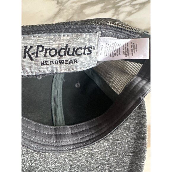K-Products Gray & Black Mesh Snapback Trucker Hat With Wing Logo - Picture 6 of 6